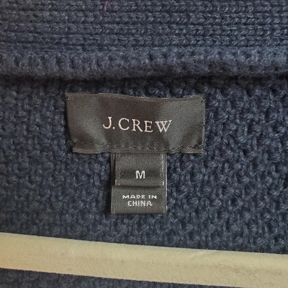 J.Crew Men's Navy Blue Open Cardigan Size Medium
